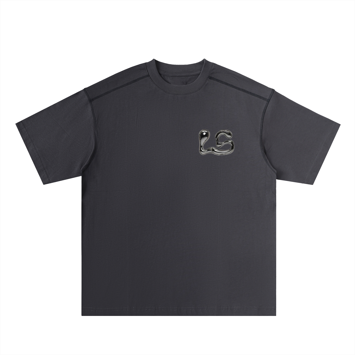 Oversized Contrast-Stitched Cotton Tee