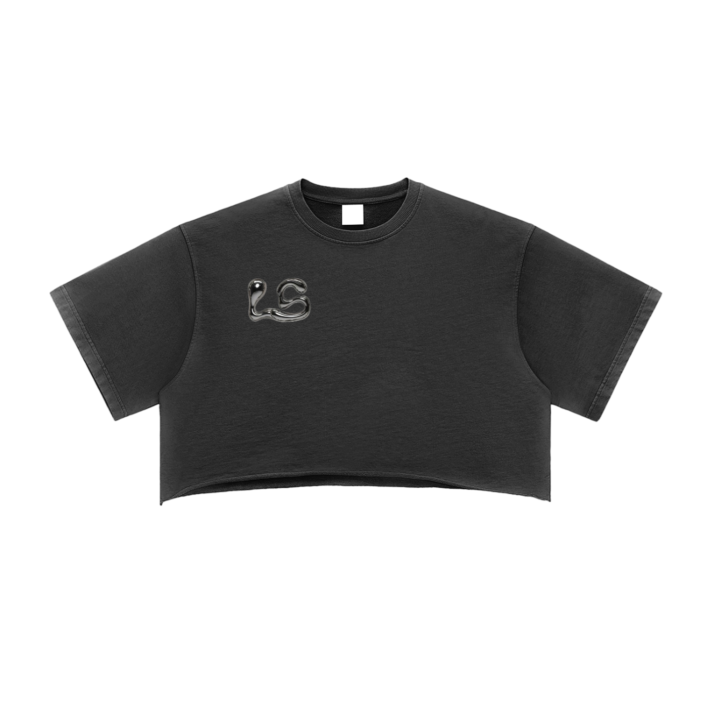 LS Til death Raw Edge Crop Top