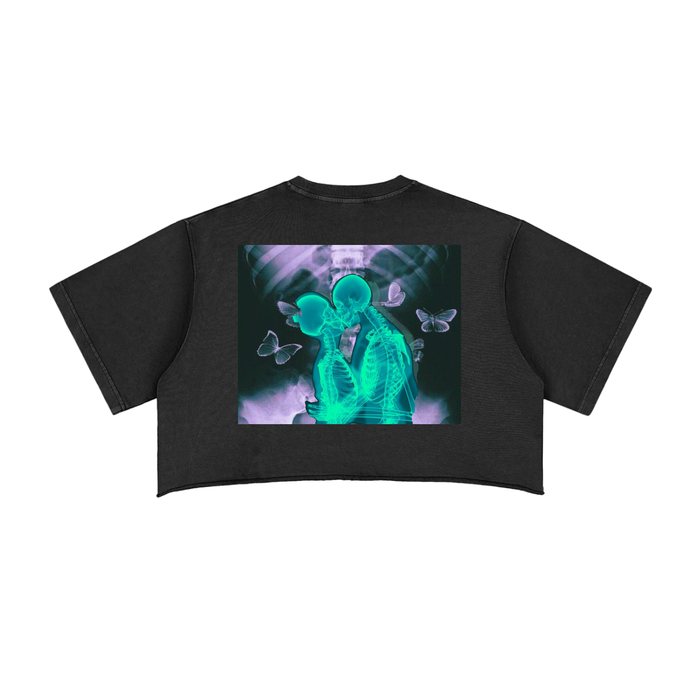 LS Til death Raw Edge Crop Top