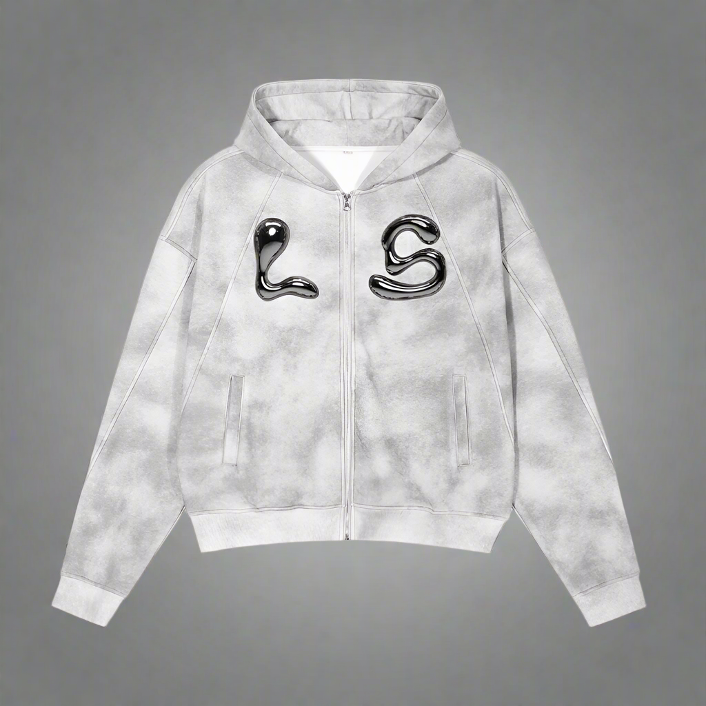 LS Wisperer Boxy Zip-up Fleece Hoodie