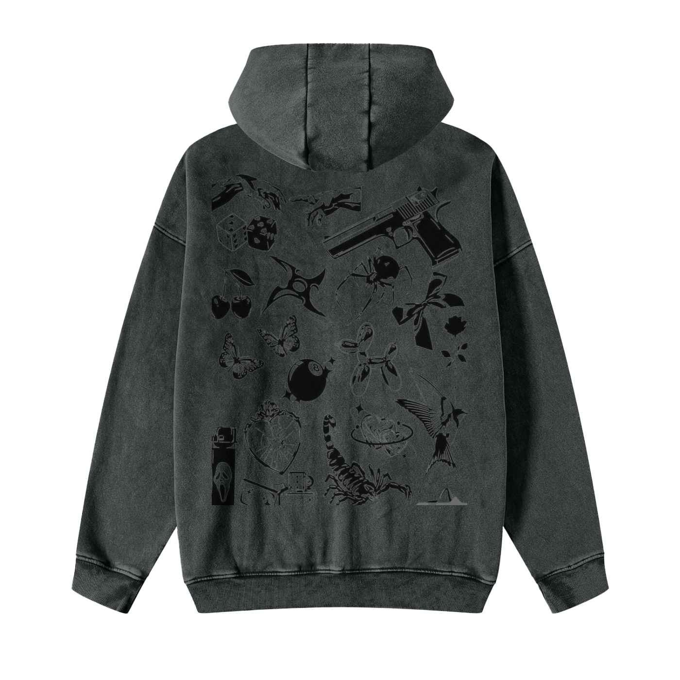 LS Patchwork Zip-Through Fleece Hoodie
