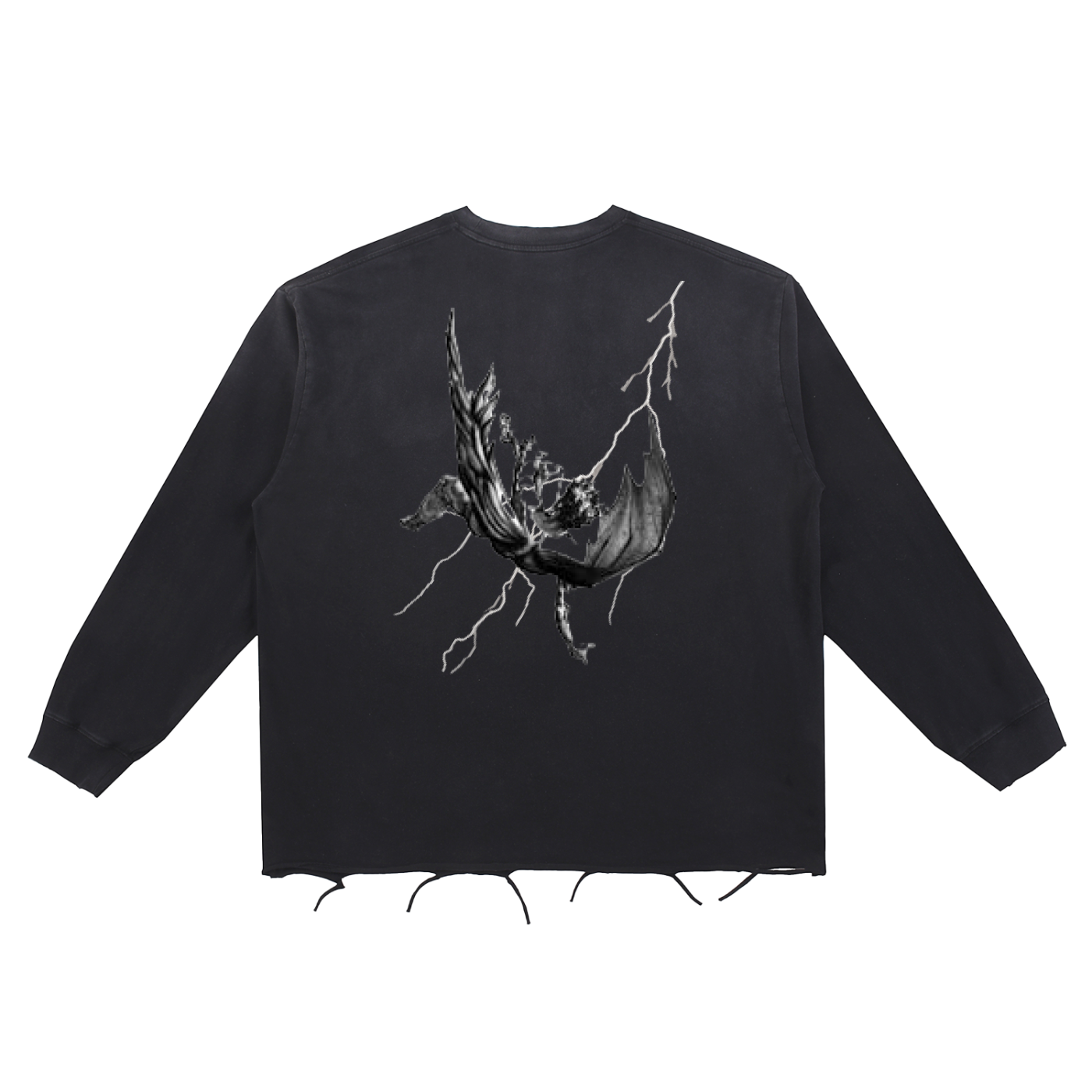 LS Raw Edge Cotton T-Shirt