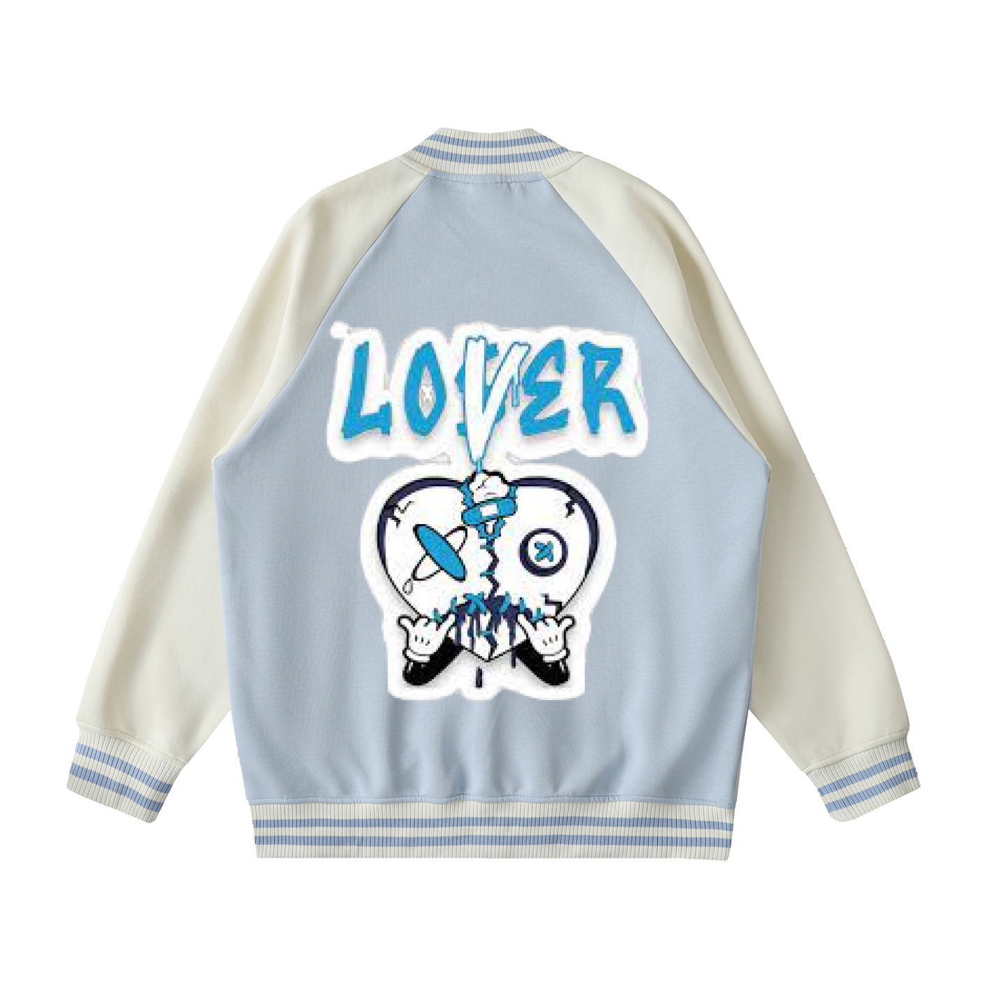 Two Tone Raglan Sleeve Varsity Jacket