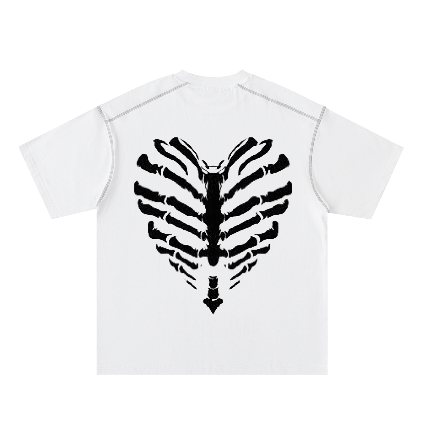 Oversized Contrast-Stitched Cotton Tee