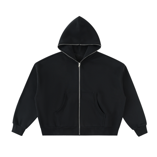 LS Fleeced Full-Zip Boxy Hoodie