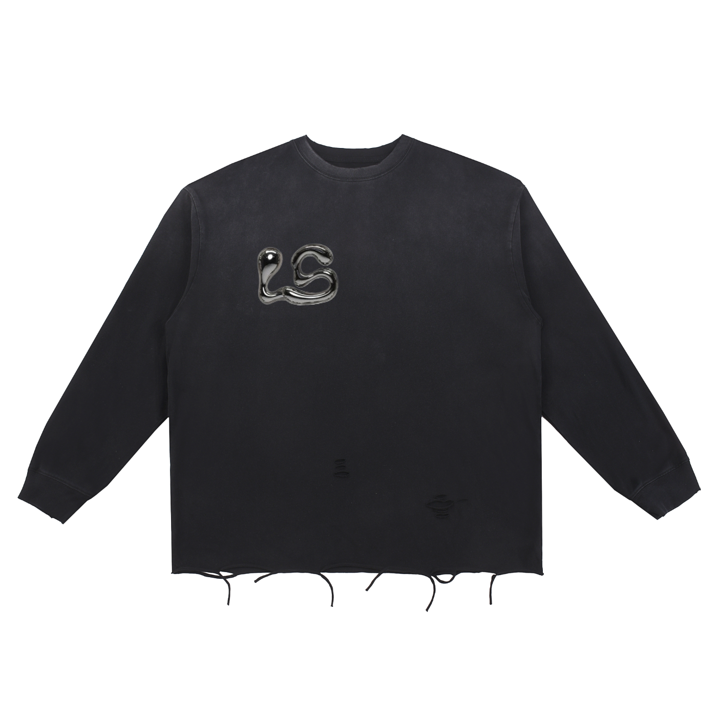LS Raw Edge Cotton T-Shirt