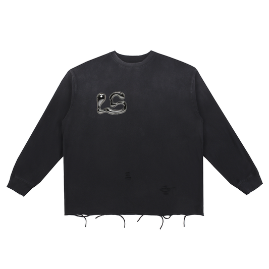 LS Raw Edge Cotton T-Shirt