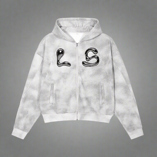 LS Wisperer Boxy Zip-up Fleece Hoodie