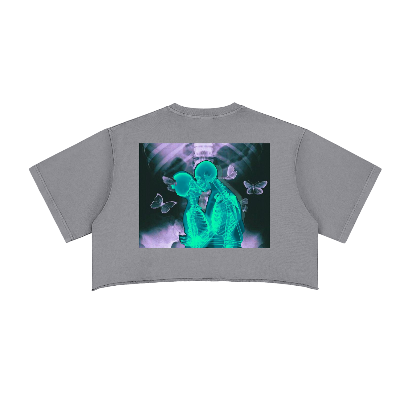 LS Til death Raw Edge Crop Top