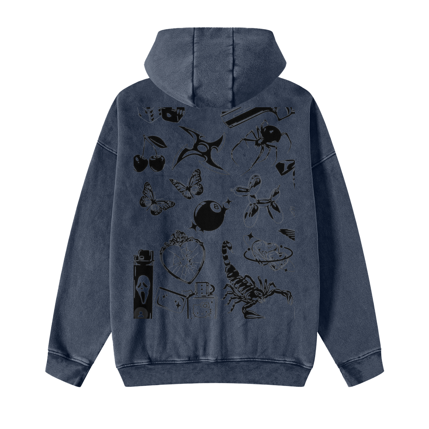 LS Patchwork Zip-Through Fleece Hoodie